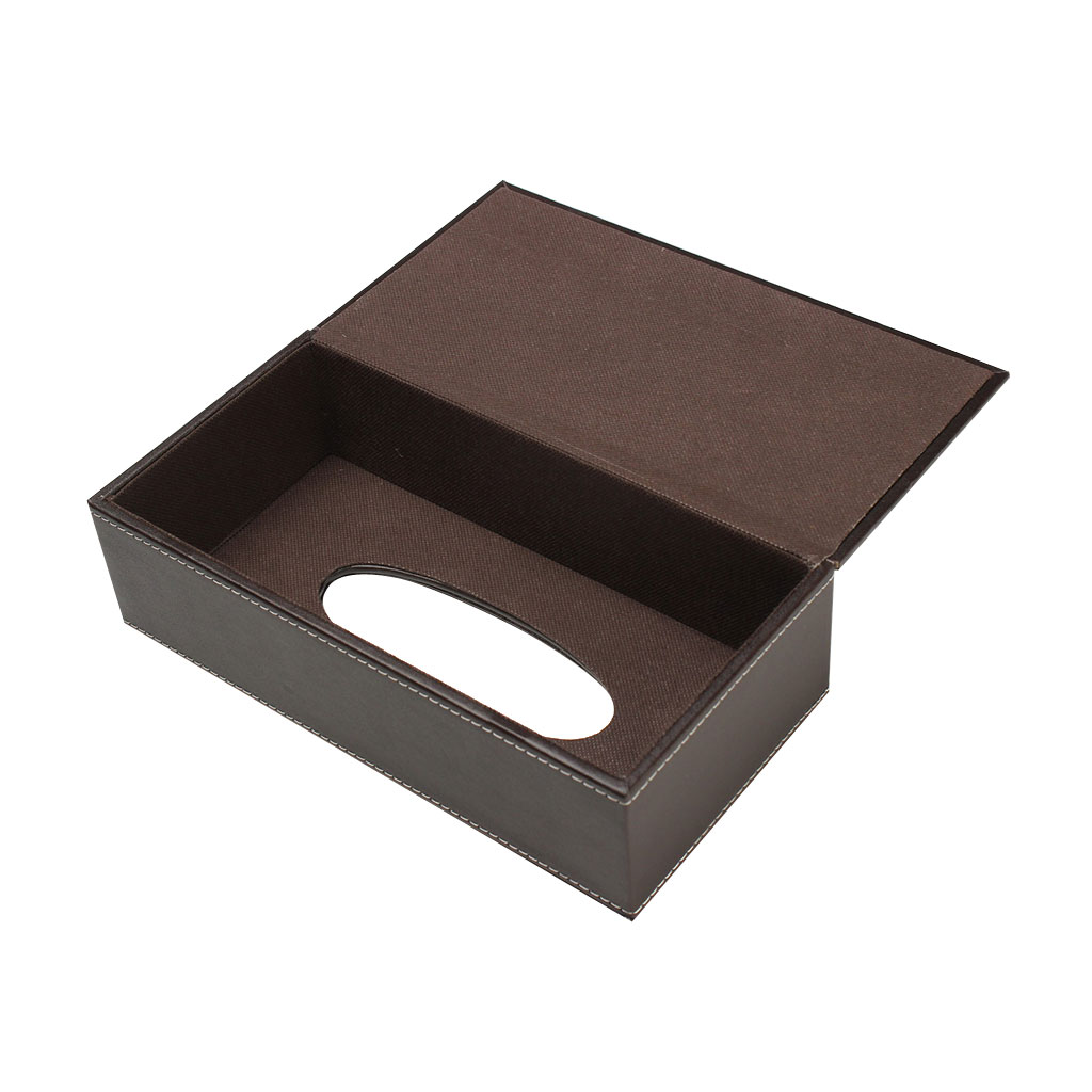 Home Car Tissue Box Cover Napkin Paper Holder Case Box PU Leather Storage Tool 