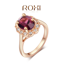ROXI Exquisite women wedding Ring Green Stone Alloy Gold rings Valentine s Day Christmas Birthday gift