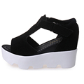 2017 Women s ladies sandals female high heels sandals hollow fish mouth shallow mouth women flat