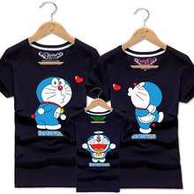 Men Women Boy Daughter Couple Matching Cotton T Shirt Kids Doraemon Tee Father T-Shirts Mother T-shirt Child Tops Family Clothes
