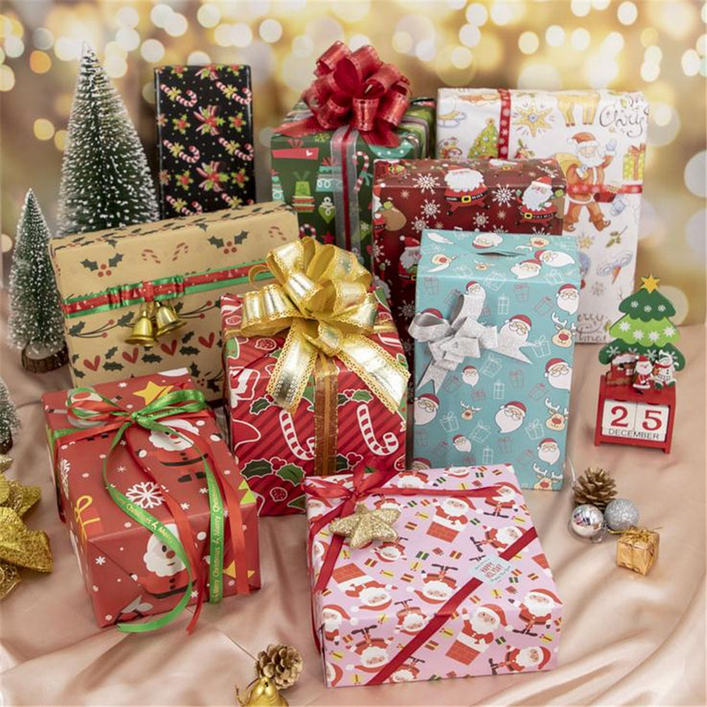 3pc wrapping paper christmas decoration gift box