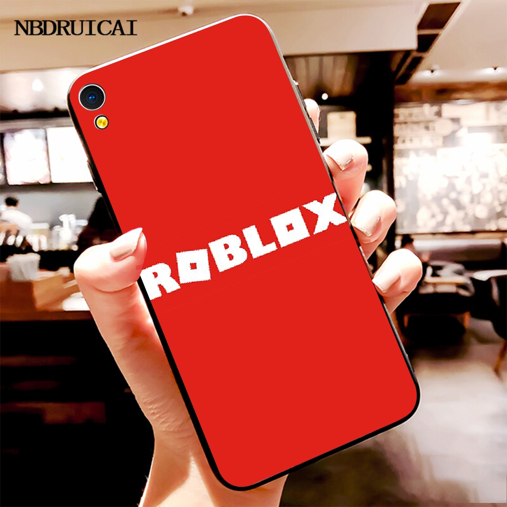 Nbdruicai Popular Game Roblox Cover Black Soft Shell Phone Case