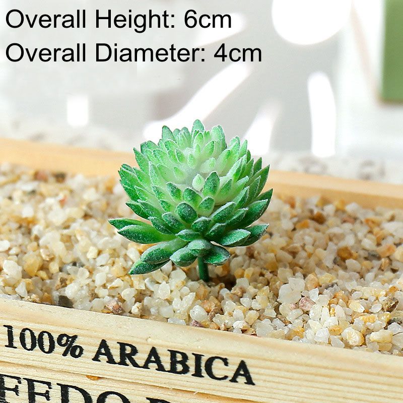 Description Picture 4 of itemMini Artificial Succulents Plants Home Garden Bathroom Decoration Green Plastic Fake Plants Decktop Small Bonsai Round Ball