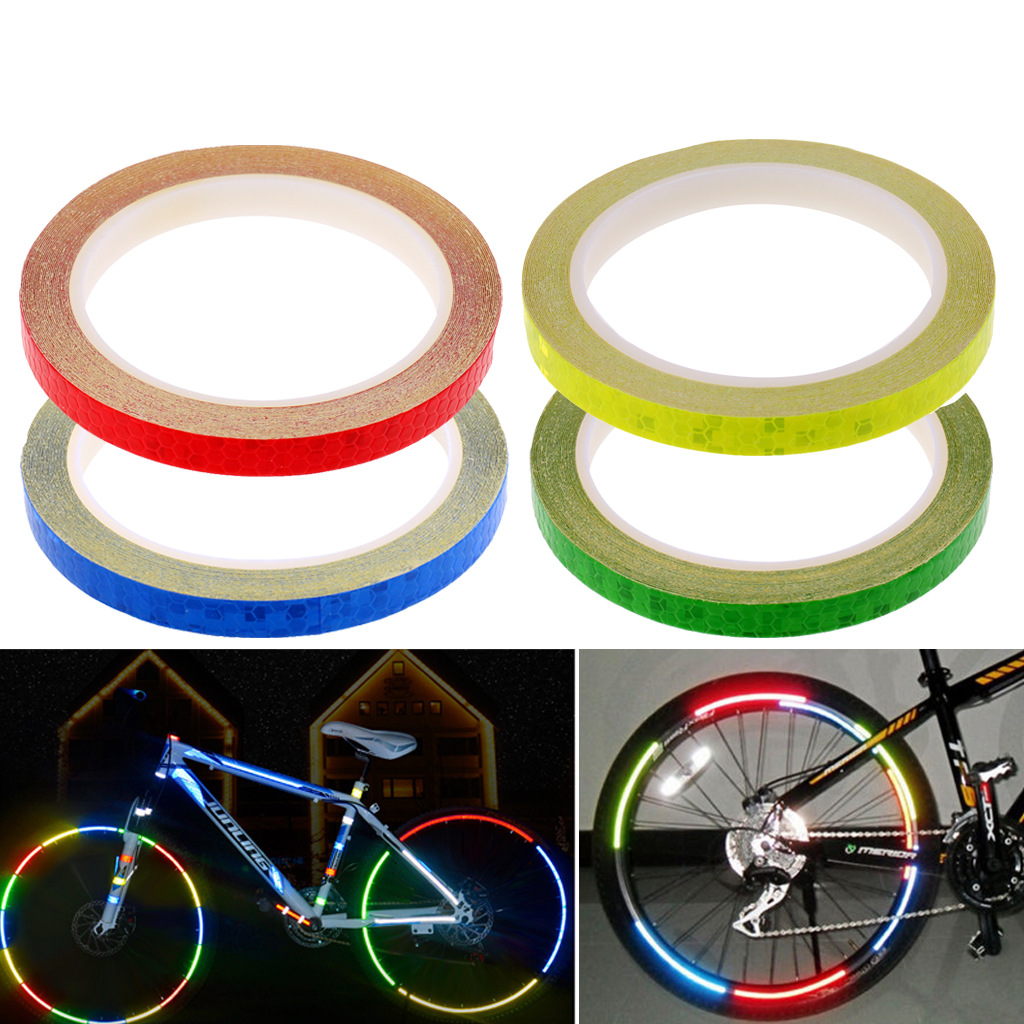 Pop Bicycle Bike Car Motorcycle Reflective Stickers Night Riding Safety Tape 8M