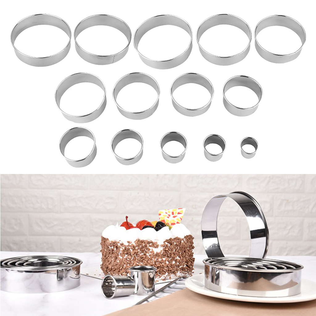 Stainless Round Cookie Biscuit Cutter Set 14 Pieces Pastry Scone Cutters
