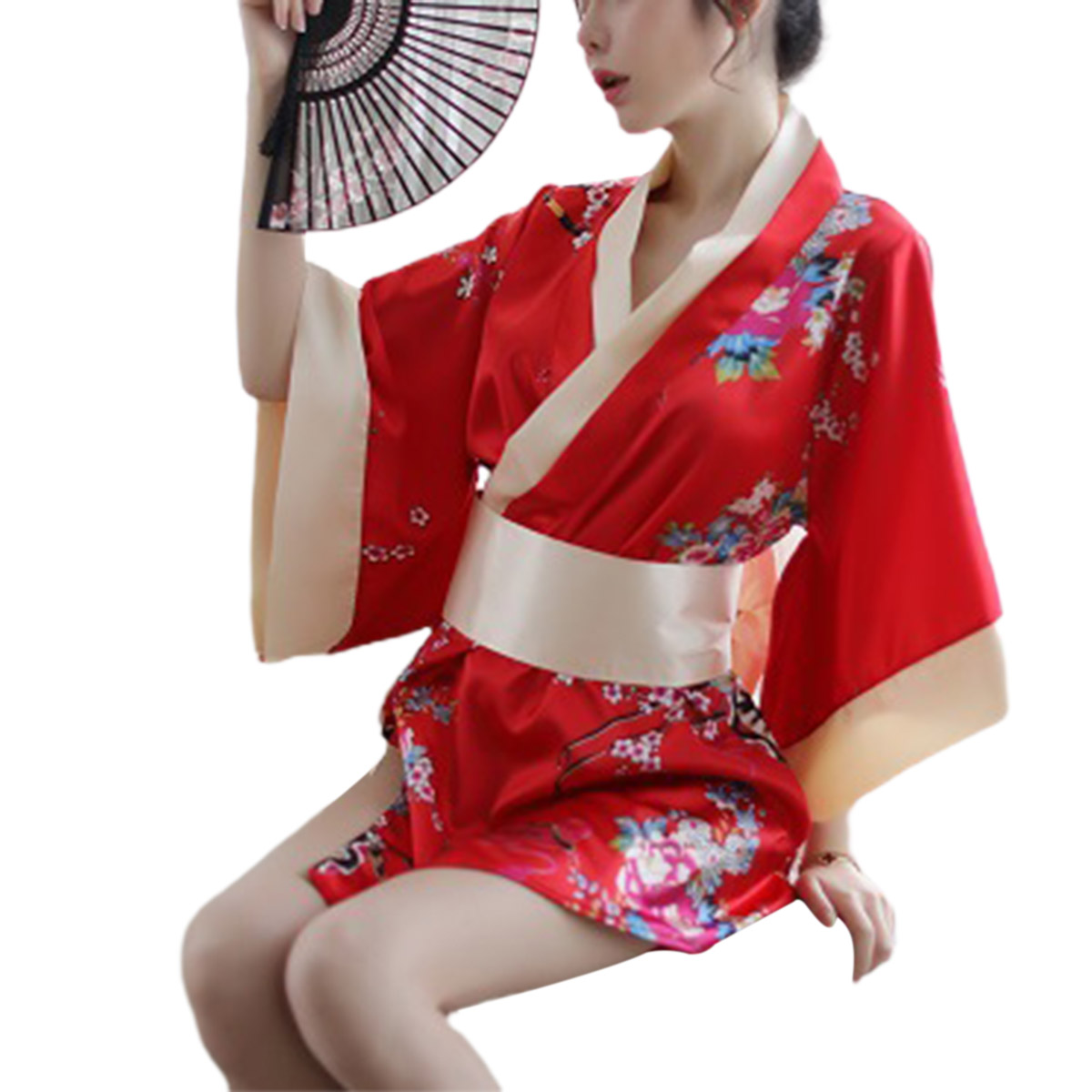 Women Japanese Kimono Sexy Lingerie Sexy Kimono Lingerie Costume Cosplay Nightwear Costume 7028