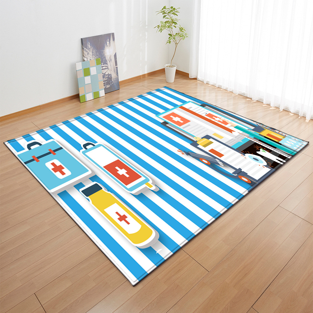 Alfombra de Arcoiris con diseño de nubes para habitación de niños, sala