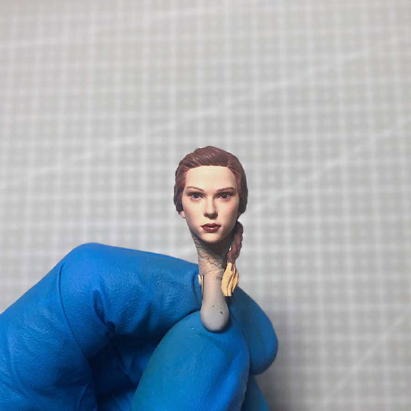 The Avengers Black Widow 1//6 Head Carving Model Fit 12/'/' Action Figure Accessory