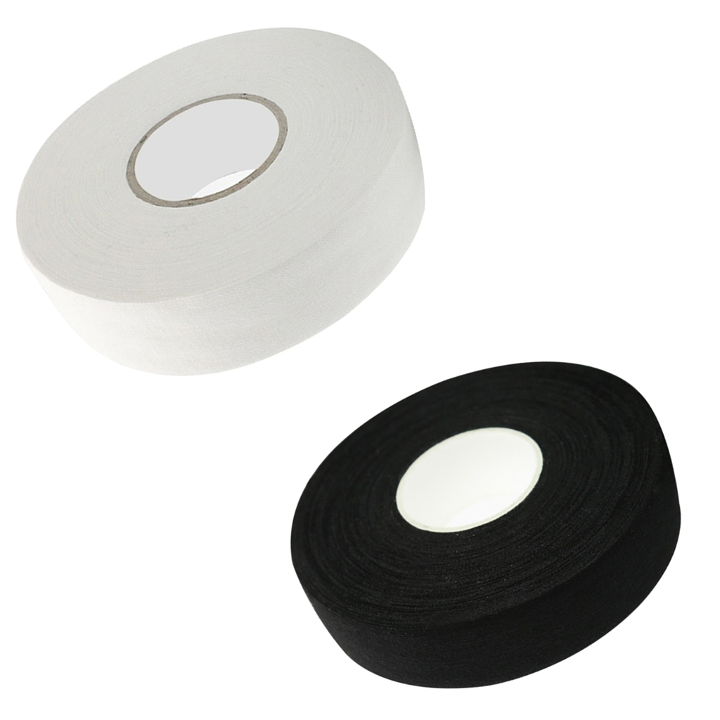 2 Rolls Ice Hockey Stick Wrap Cloth Tape 25yds Lacrosse Badminton Handlebar Grip 