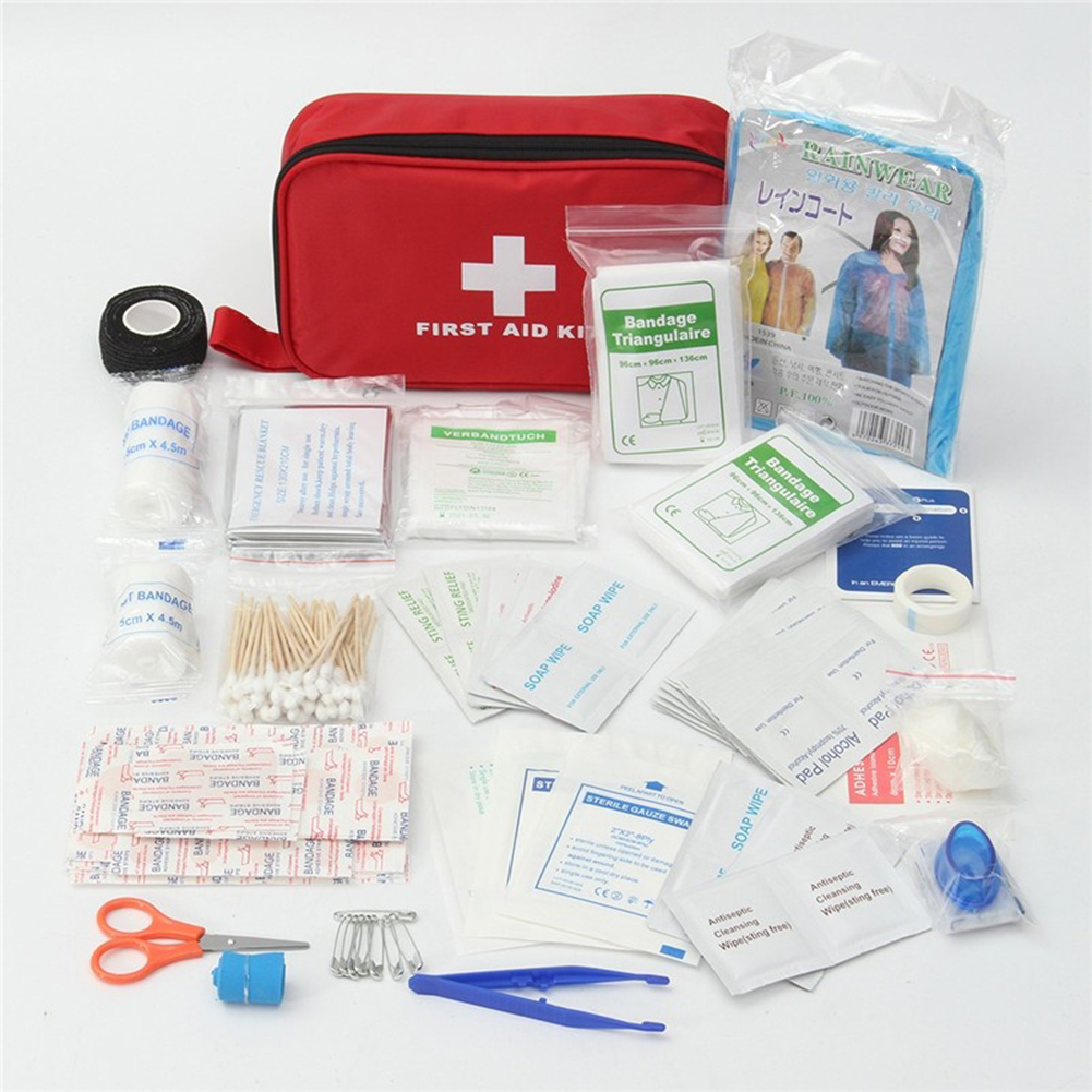 Description Picture 5 of item180 Pcs First Aid Kit For Medicines Outdoor Camping Portable Medical Bag Survival Handbag Emergency Kits Travel Set