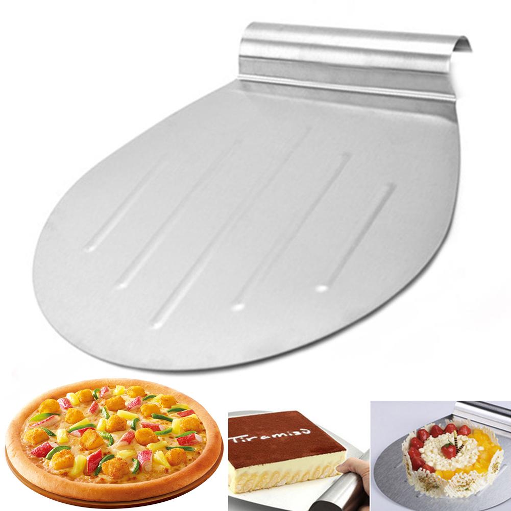 13Inch Pizza Cake Lifter Spatula Stainless Baking Transfer Tray Tool For Kitchen