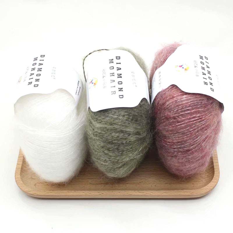 Description Picture 2 of itemWool 260M/0.9MM Yarn Baby Soft Thread Scarf Shawl Knitted Lot 1ply Crochet 25g/Ball Mohair Cashmere Silk Knitting Wholesale