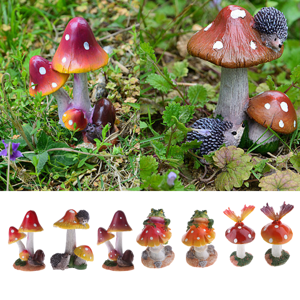 miniature cute animal mushroom micro landscape terrariums