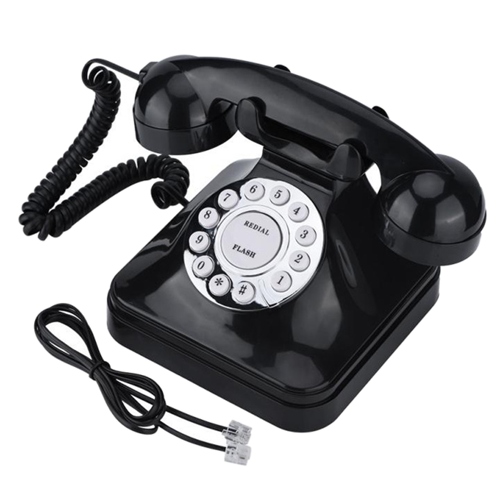 Vintage Retro Landline Phone for Home, Old Fashioned Corded Telephone