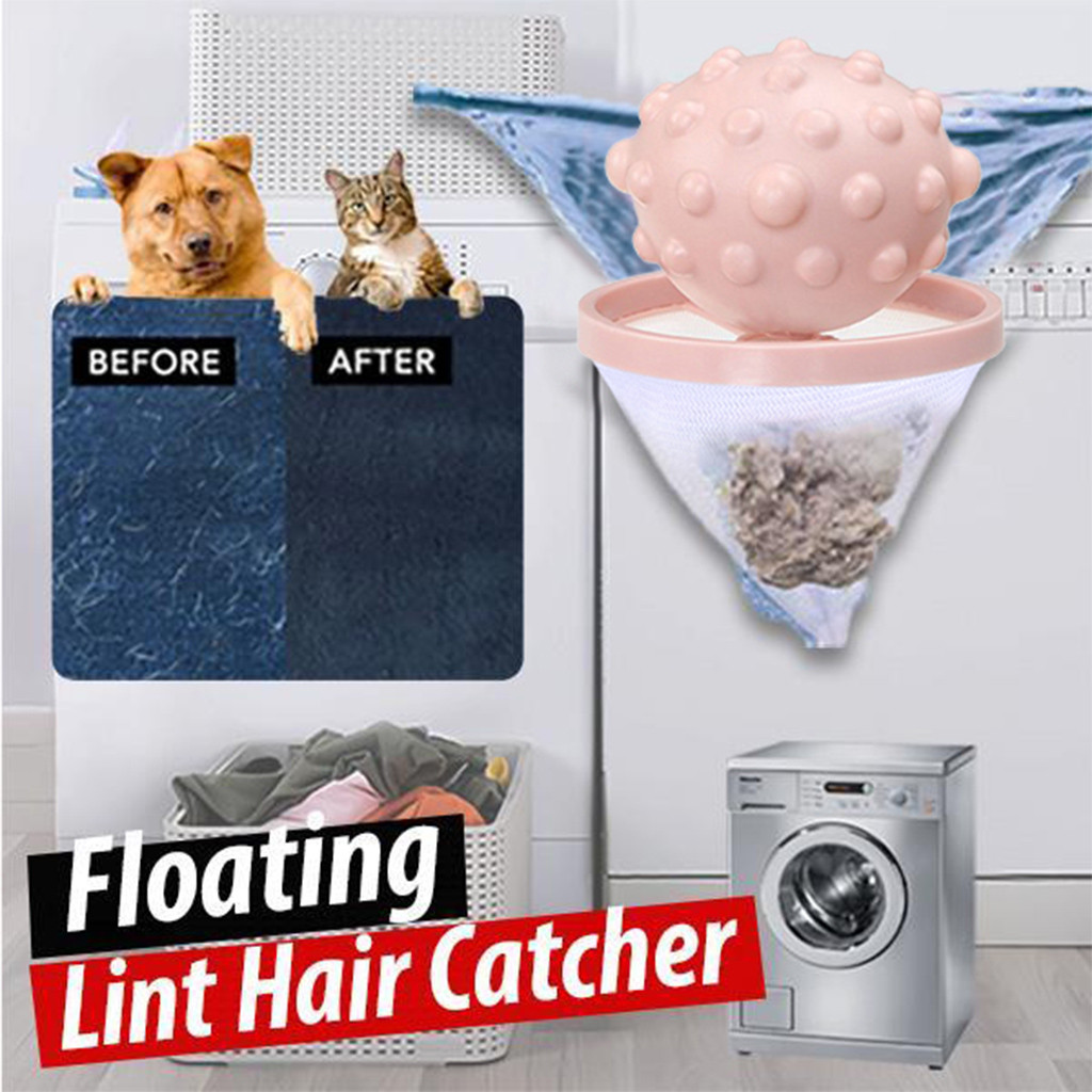 Floating Pet Fur Catcher Laundry Lint Hair Remover Washing Bags Machine B9S3