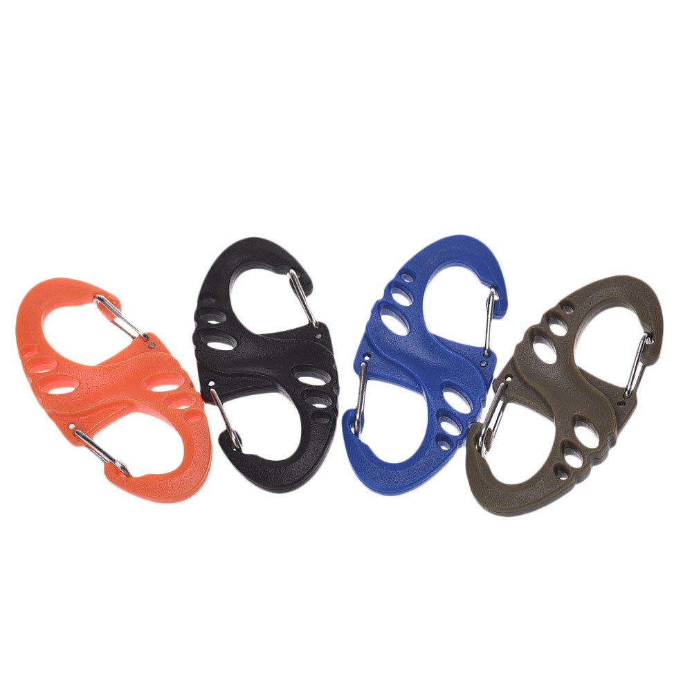 8-Shaped Backpack Hook Hanging Buckle Kettle Clip Quickdraws Keychain Carabiner 