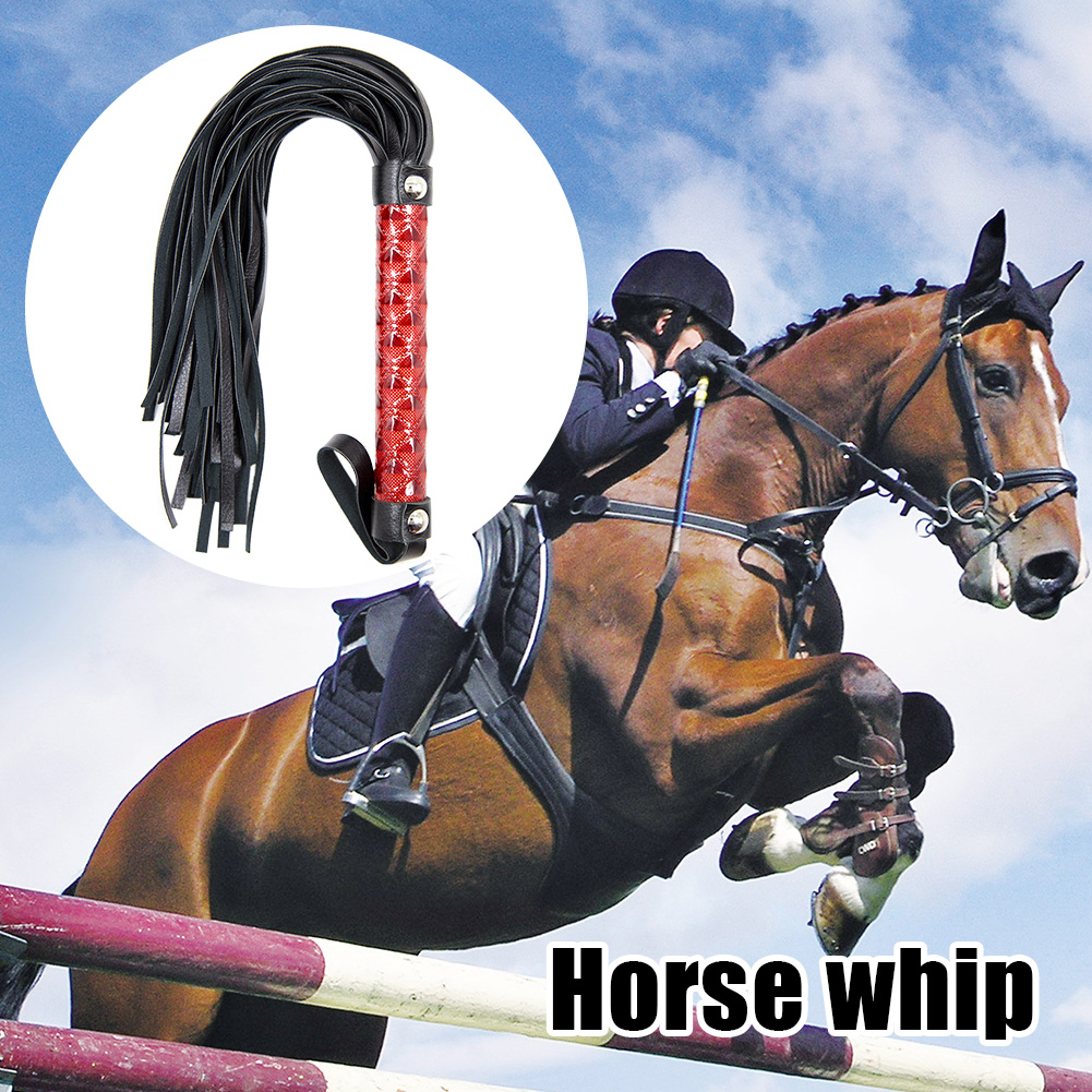 CROP HORSE RIDING WHIP PRACTICAL OUTDOOR SPORTS PORTABLE NON SLIP PU LEATHER UK