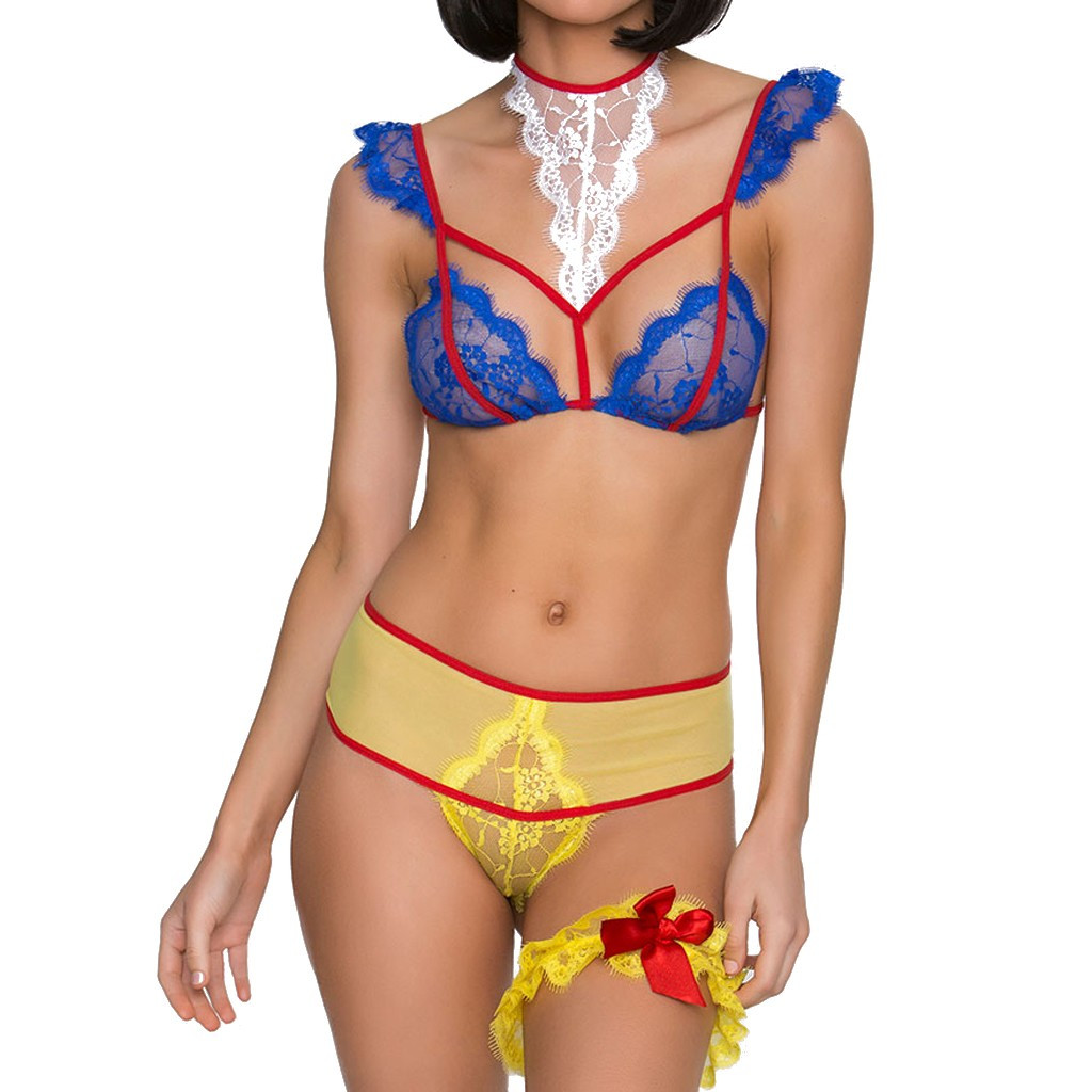 Sexy Lingerie Women Cosplay Snow White Costu