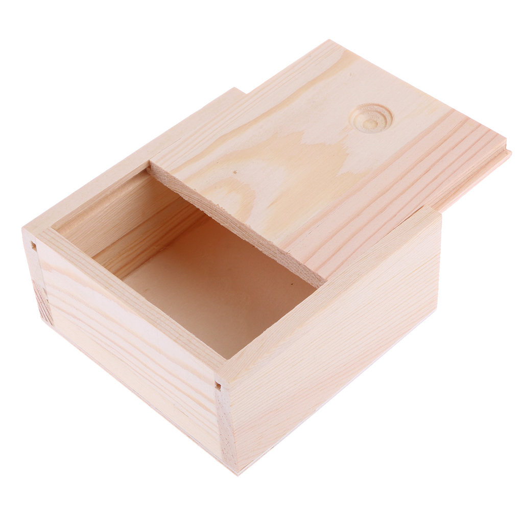 small wooden box with lid