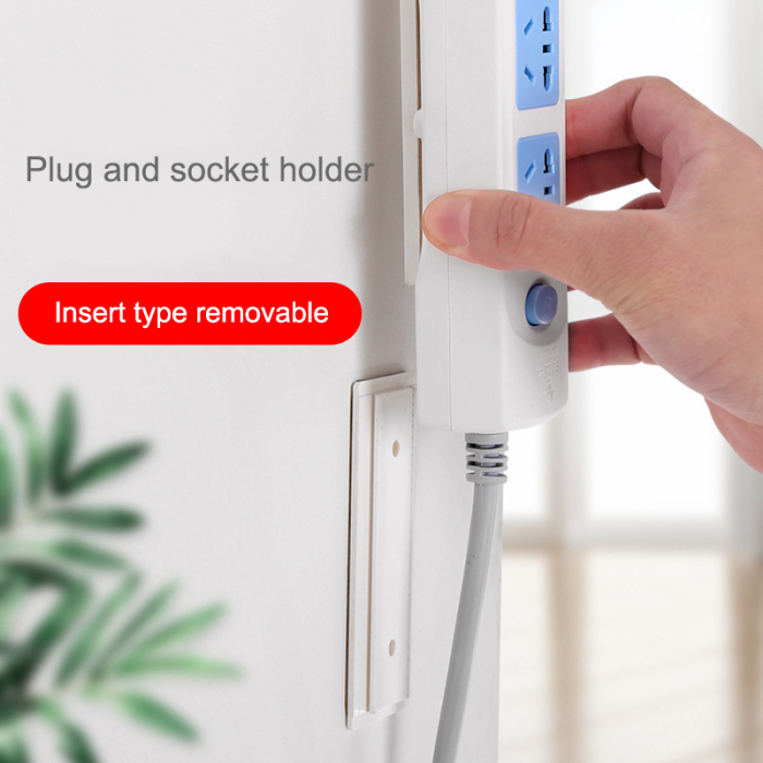 Seamless Magic Plug Strip Fix Sticker Holder Punch-free Power Strip Sticky Rack