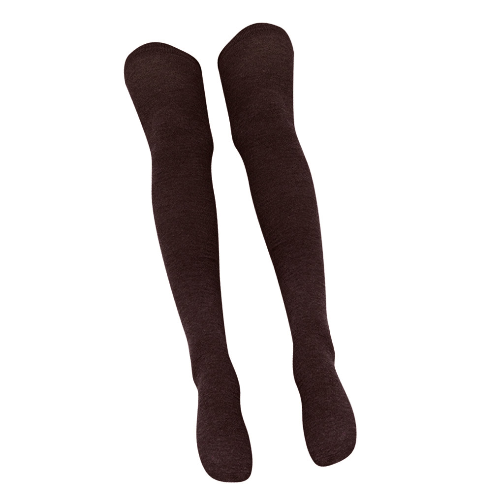 hohe Oberschenkel-Overknee-Socken extra lang Winter-Rippstrick-gestreifte