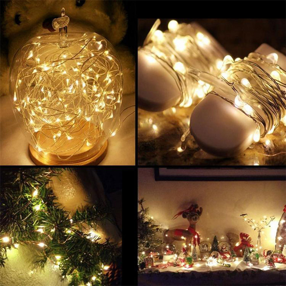 20 LED Fairy Christmas Wedding Party Decorations Lights 2m Button Cell Operated 