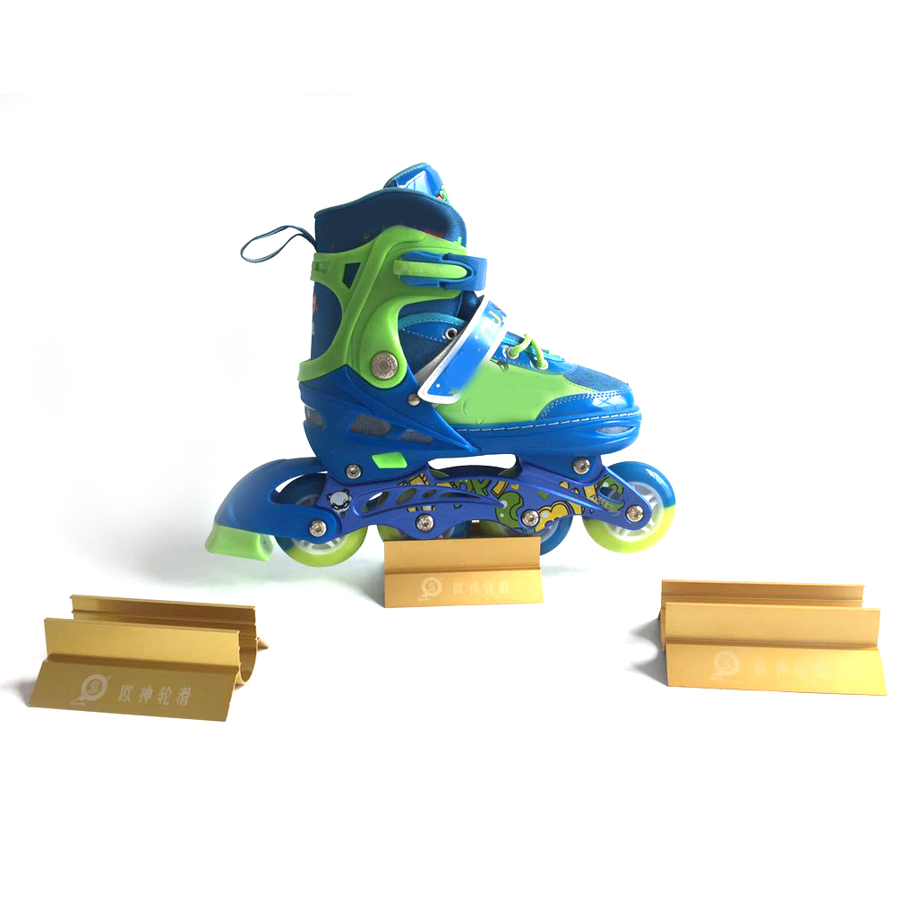 2x Schuhe Rahmen Inline Skates Rollschuhe Ständer Rack Für Display Ausstellung 