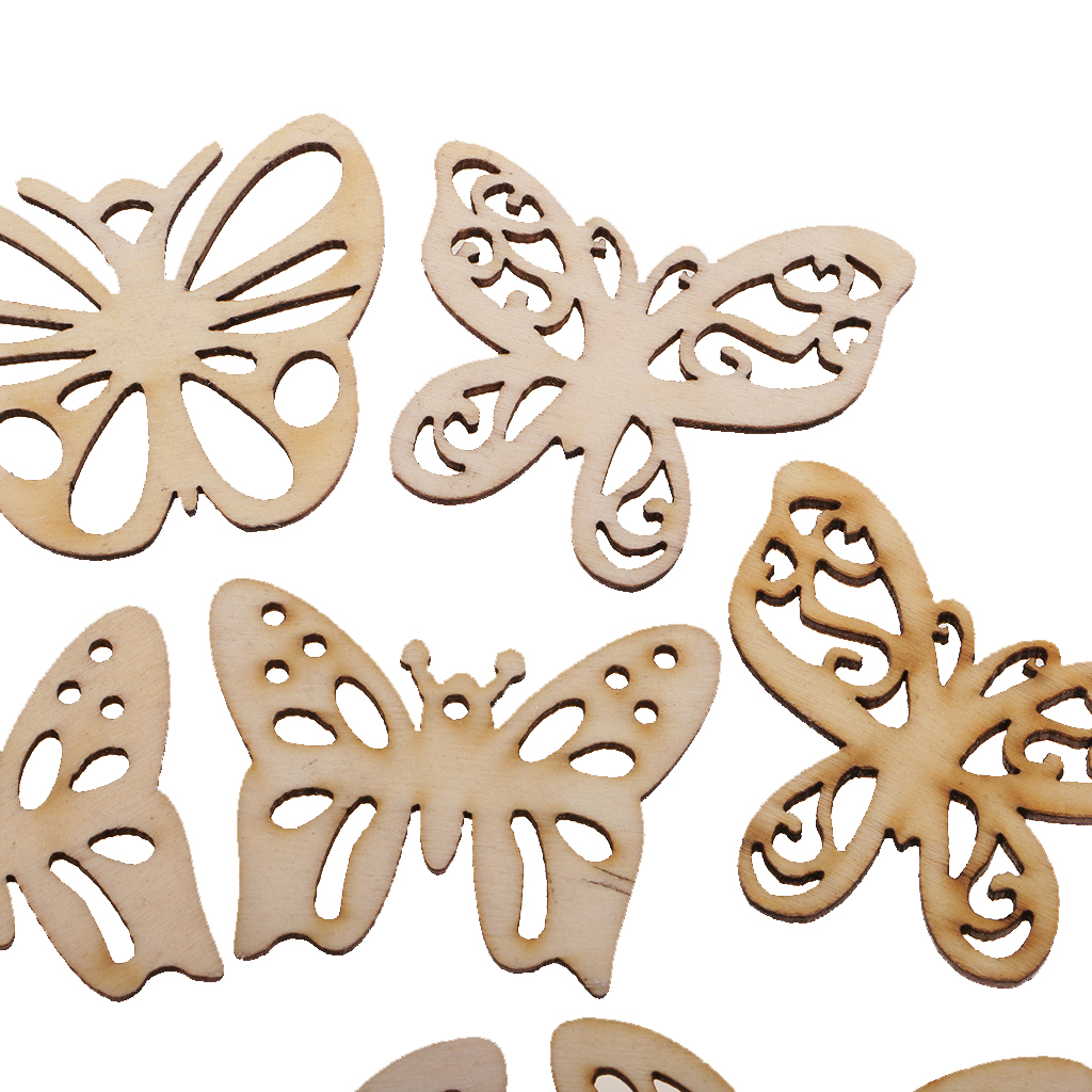 Wooden MDF Intricate Design Butterfly Dragonfly Craft Shapes Embellishments 