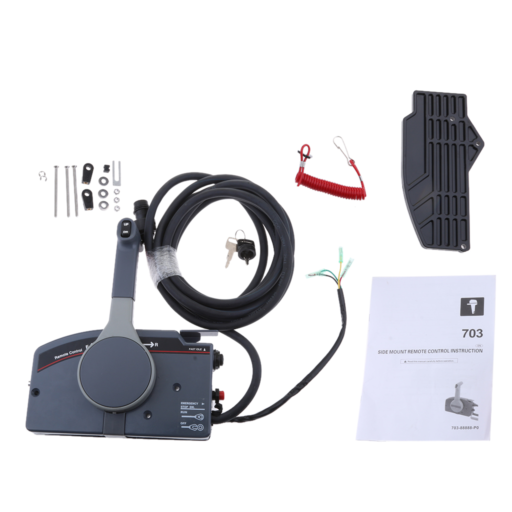 Boat Outboard Engine Side Mount Remote Control Box with 10 Pin for 703-48205-16 Remote Control Box