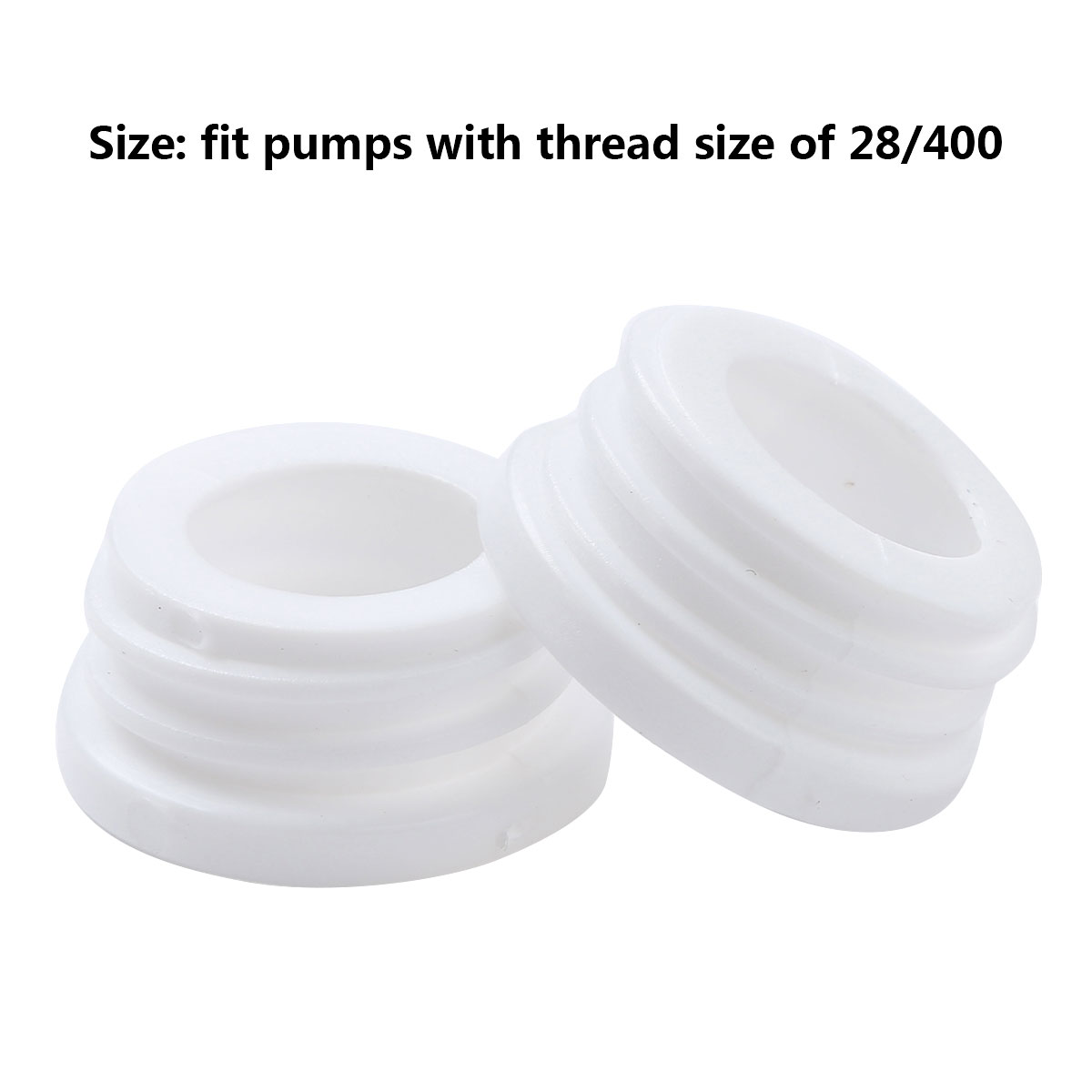 20x For 28/400 Threaded Mason Jars Plastic Collar Rings Soap Dispenser Pumps DIY 