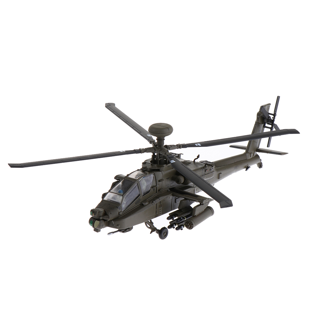 1/72 Scale Die-cast Alloy US AH-64 Apache Armed Helicopter Gunships Aircraft 