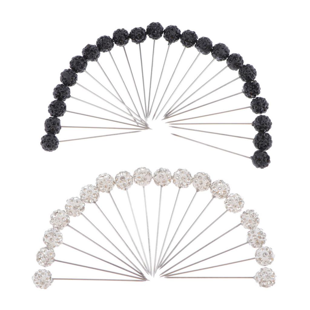 Set of 3 Wheels Long Black straight Muslim Hijab Pins Islamic Scarf =120 pins
