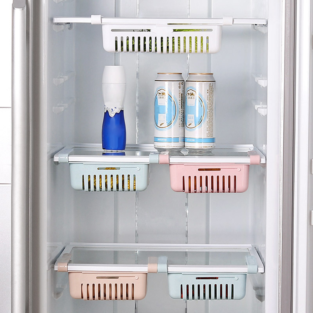 Organizador para nevera de cocina, deslizante para cajón, caja de