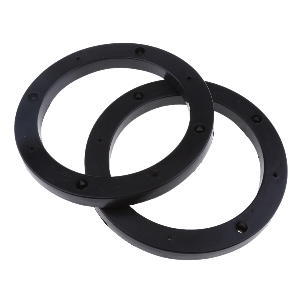 2 Pcs Car Black 5.5" Inner Dia Speaker Spacers Extender Ring for Honda 