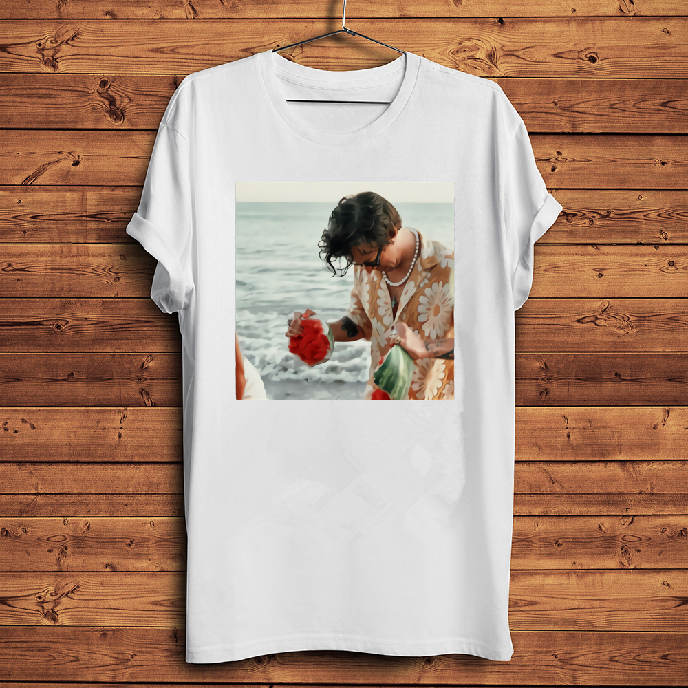 camiseta de algod/ón Camiseta de manga corta con estampado de Harry Styles Changping ultrasuave manga corta cuello redondo de moda unisex