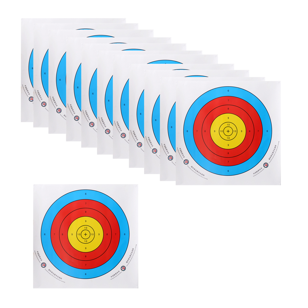 12 Pieces Paper Targets Target Shooting Paper Archery Accessories