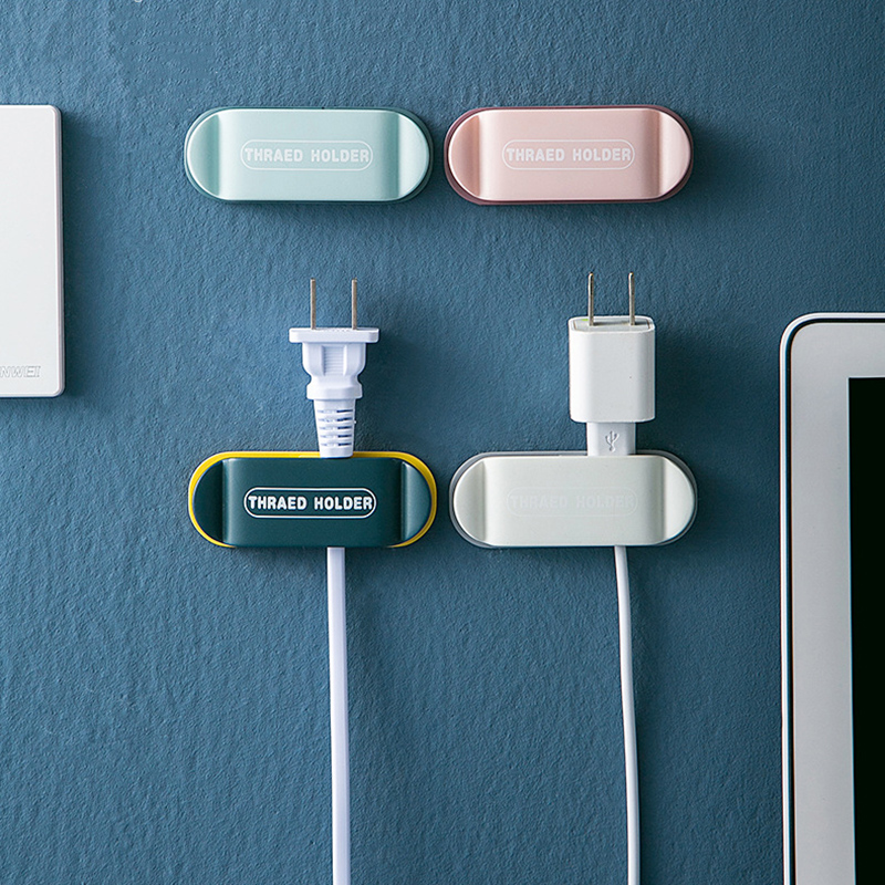 Description Picture 4 of item1Pcs Self Stick Wire Organizer Line Cable Clip Buckle Clips Clamp Table Wall Fixer Fastener Holder Data Telephone Line Winder