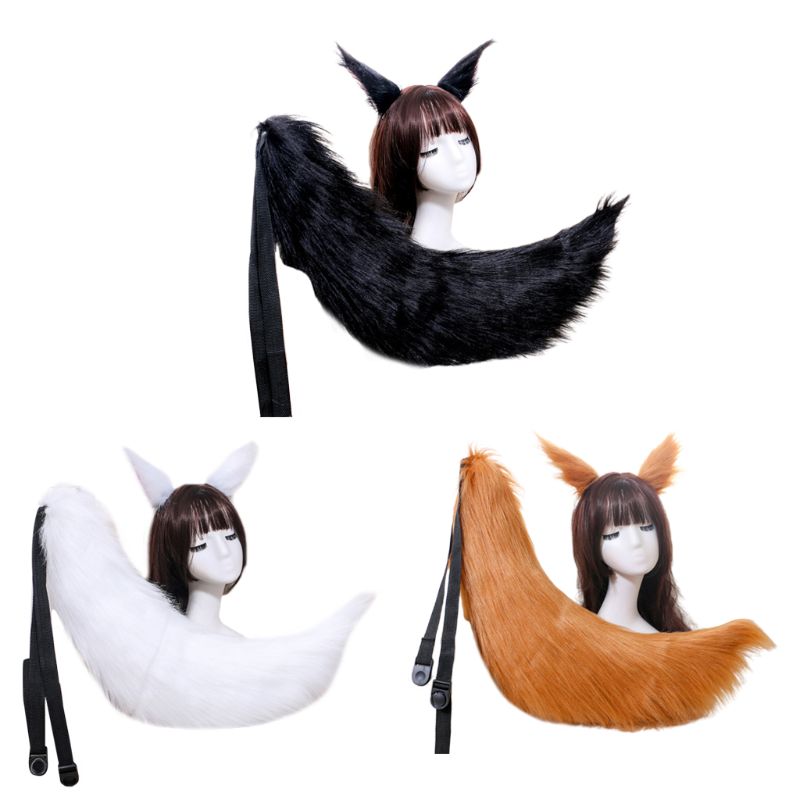 Adulte Loup Kit Femmes Robe Fantaisie Animal Farm Oreilles Queue Set Accessoires Costume