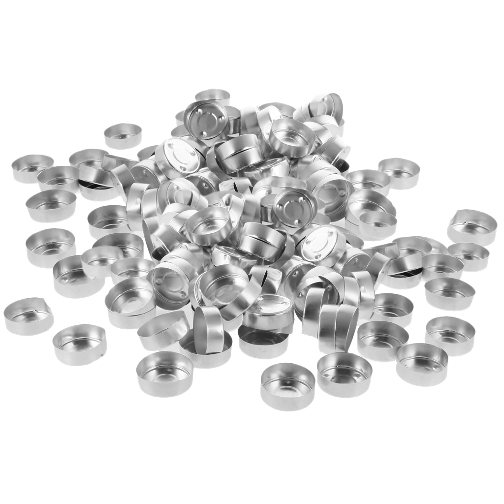 Description Picture 4 of itemWholesale 200 Pieces Aluminium Tea Light Empty Cups Case Containers for Tealight Candles Making Supplies - 2 Size Available
