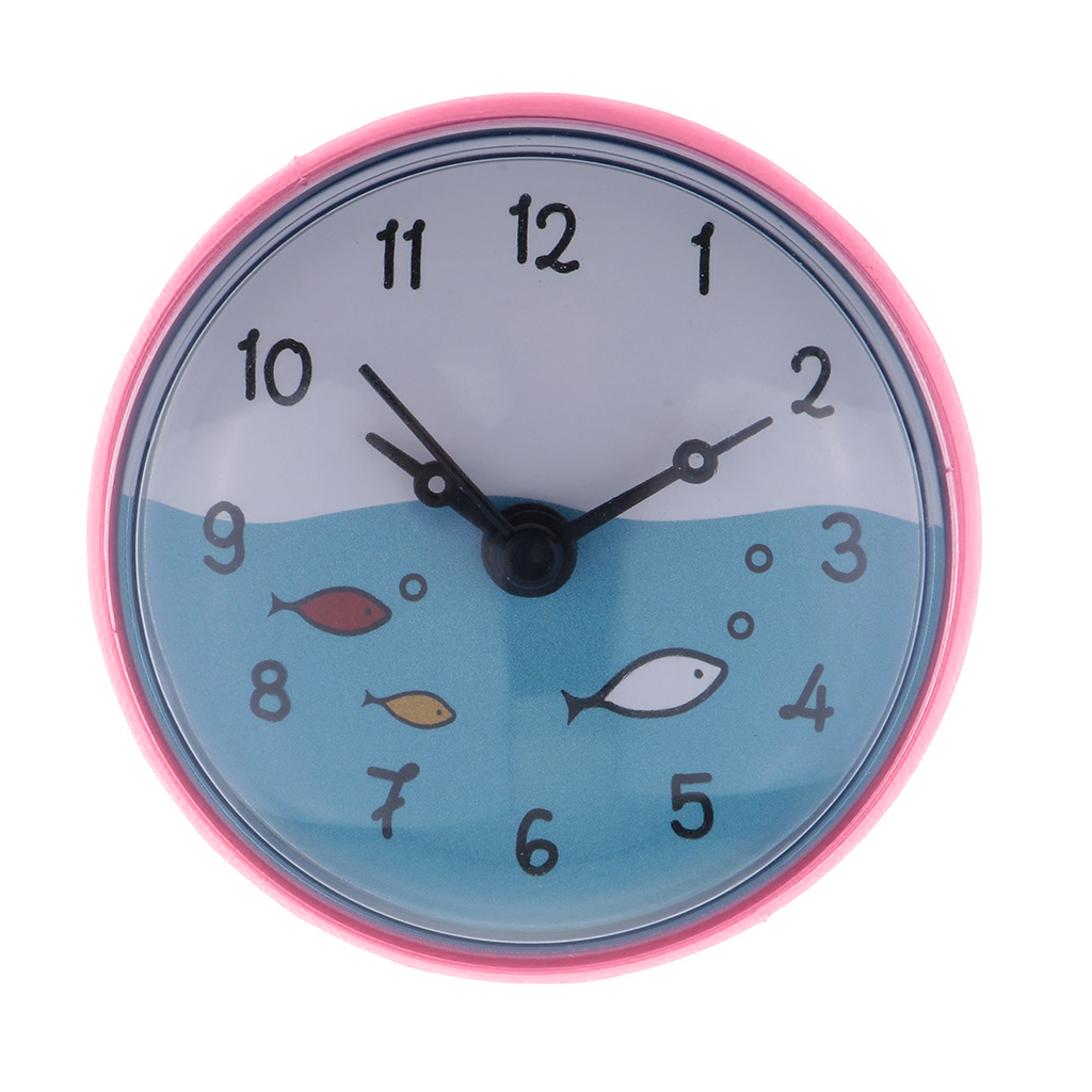 Description Picture 4 of itemBathroom Kitchen Silicone Clock with Suction Cup Waterproof Moistureproof Shower Bath Time Display Mini Wall Clock