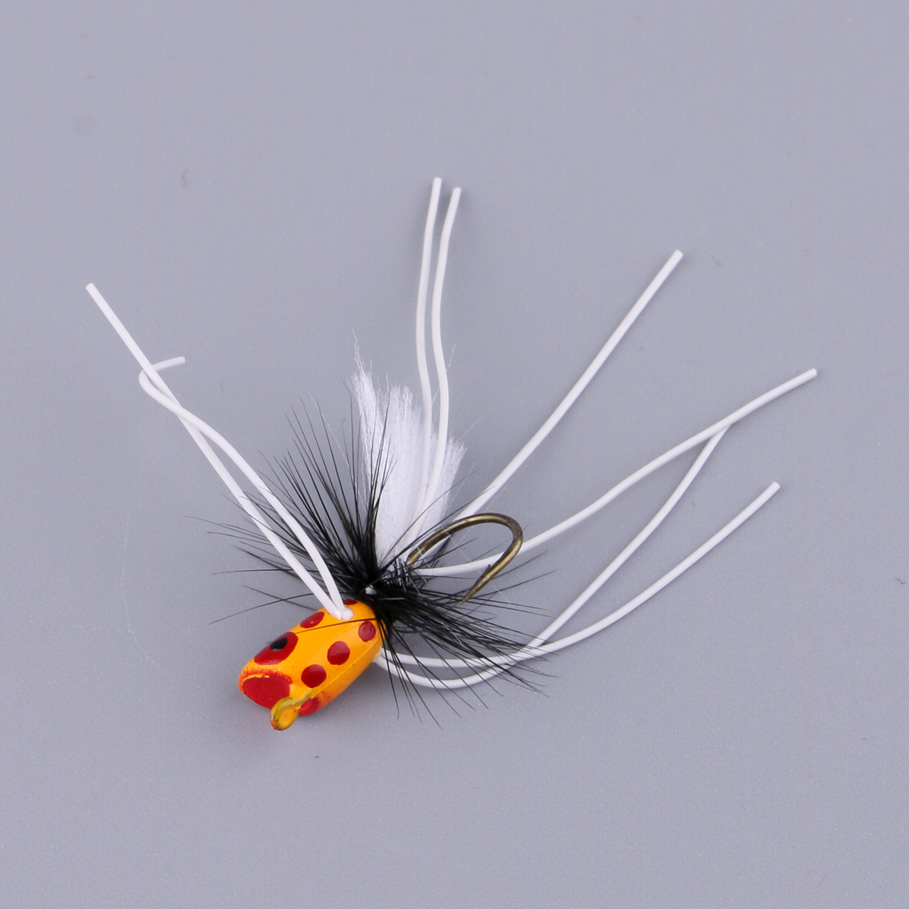 Popper Flies Fly Hook Trout Bass Bug Popper Fishing Flies Fresh/Saltwater