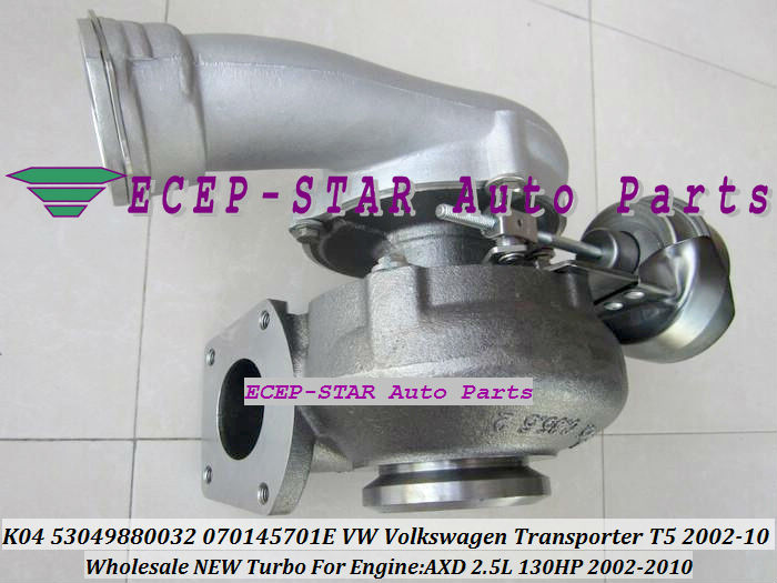 K04 070145701E K04VTG 53049880032 53049700032 For VW VOLKSWAGEN T5 Transporter 2002-10 AXD 2.5L 130HP Turbo Turbocharger (6)