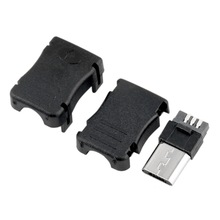 New 10pcs Micro USB 5 Pin T Port Male Plug Socket Connector&Plastic Cover for DIY Dropshipping