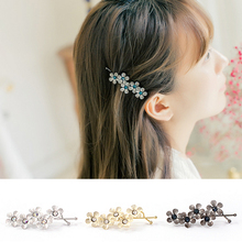 New Arrival Retro Style Wintersweet Shape Cute Women Mental Hair Clip Hair Accessories