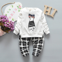2016 Baby Boy&Girls 3Color Clothes Children Cartoon Clothing Set Hoody Coat+Pants, Toddler Tracksuits For Boys Girls