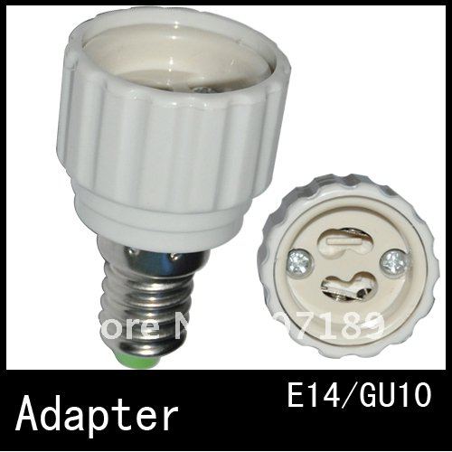 1pcs/lot Brand New E14 to GU10 Light Lamp Base Adapter Socket Converter Plastic White Best Price free shipping