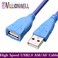 Millionwell Fashion Blue 3M 5M 2 0 USB Extension Cable Male A to Female A USB