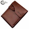 Double Hasp Retro Wallet W031 2016 New Luxury Design Separate Card Holder PU Leather Male Purse