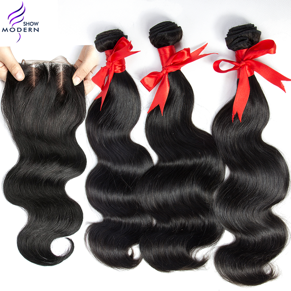 Image of 7A Brazilian virgin hair with closure 4pcs lot Brazilian hair weave bundles Rosa Hair Products Brazilian Body Wave with closure