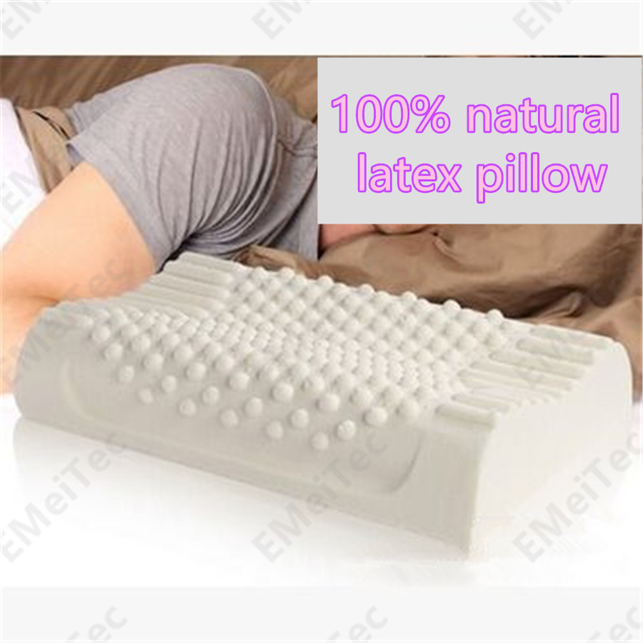 2016 new 60 * 40cm can be evacuated pure natural latex pillow Cervical Pillow Pillow Zhumian massage health